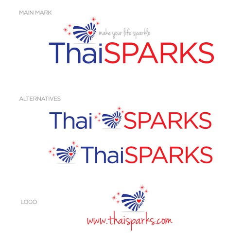 Dating app logo with the title 'Thai Sparks'