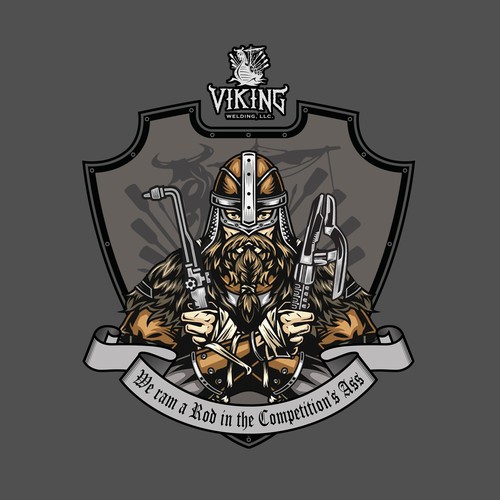 Construction t-shirt with the title 'Viking Welding, LLC.'