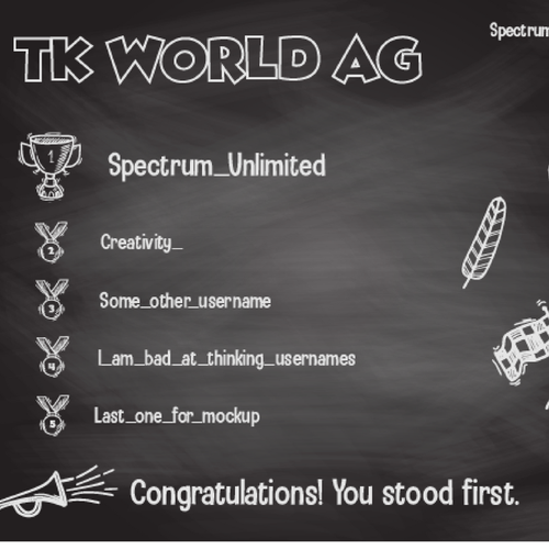 Chalkboard design with the title 'Chalkboard website design with a racetrack theme'