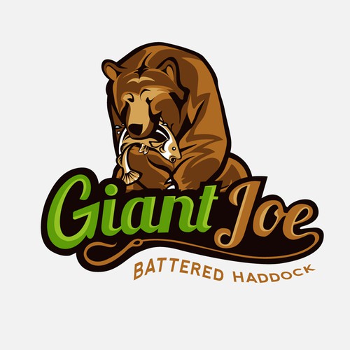 Seafood logo with the title 'Giant Joe Logo Challenge'