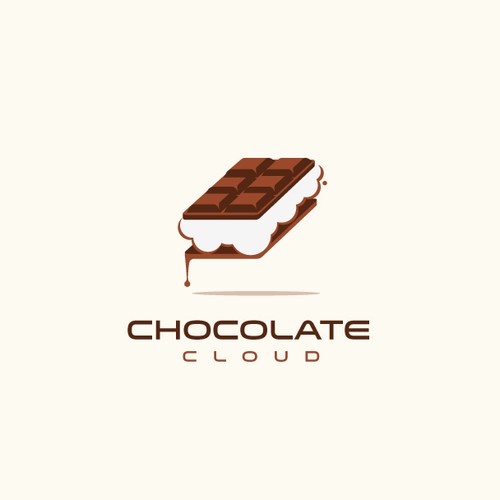 Cloud brand with the title 'Logo and Concept for Chocolate Cloud'