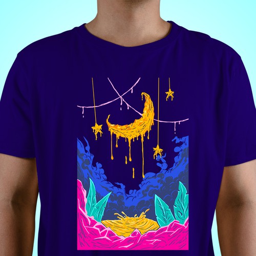 Multicolor design with the title 'Slime Landscape Illustration'