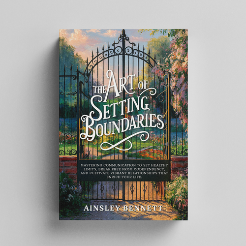 Painting book cover with the title 'The Art of Setting Boundaries Book Cover'