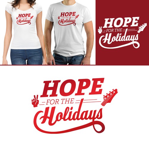 Holiday logo with the title 'logo design for benefit concert'