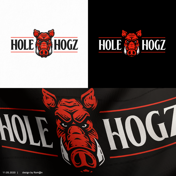 Pig logo with the title 'Hole Hogz'