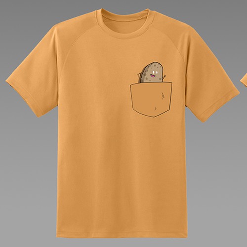 Potato design with the title 'A t-shirt concept for a restaurant'