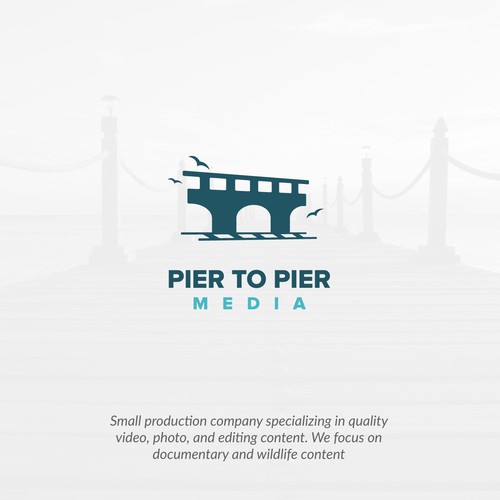 Bird logo with the title 'Pier to Pier Movies'