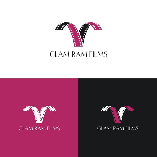 Film reel design with the title 'GLAM RAM FILMS'
