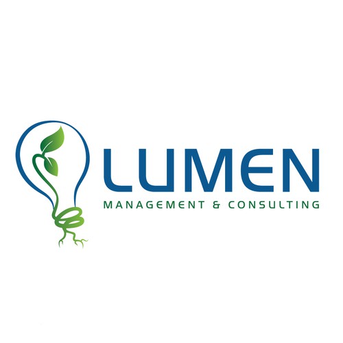 Bulb design with the title 'Logo & BC for LUMEN Mangement & Consulting'