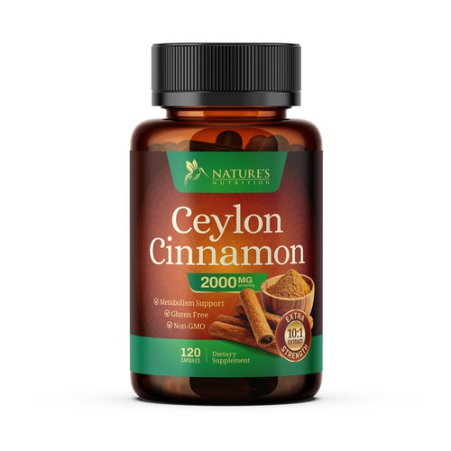 Oriental design with the title 'Dietary Supplement label design'