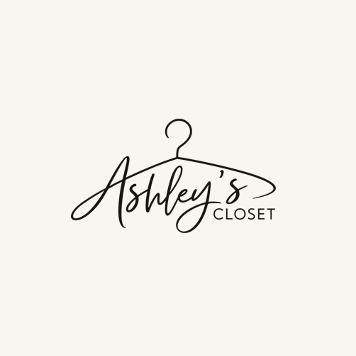 Closet design with the title 'Ashley's Closet Logo'