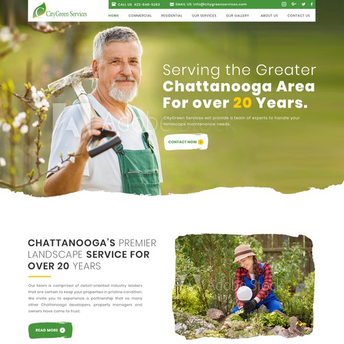 Agriculture website with the title 'Agriculture Concept'