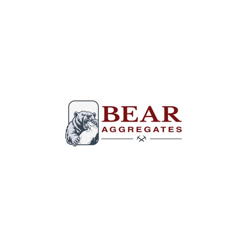 Corporate brand with the title 'BEAR AGGREGATES Logo design'