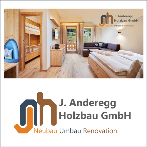 Carving logo with the title 'Logokonzept für Holzbau'