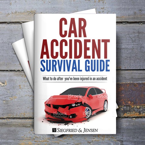 Guide book cover with the title 'Accident Survival Guide ebook cover design'