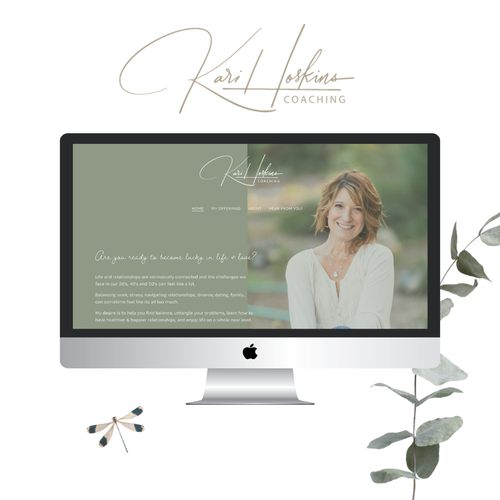 Coach design with the title 'Relationship coach website'