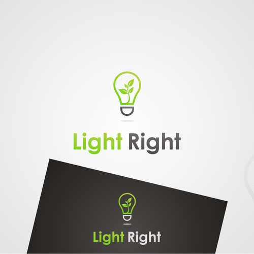 Light bulb logo with the title 'Help Light Right with a new logo'