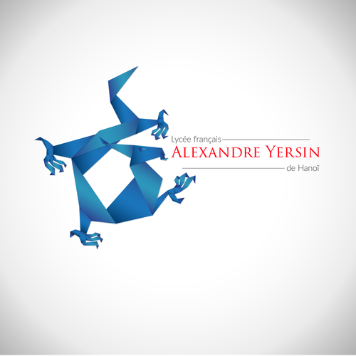 Origami brand with the title 'Modern visual identity for the French school of Hanoi needed! '