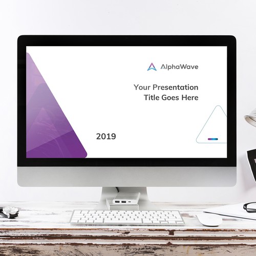 Google Slides design with the title 'Power Deck for tech brand'
