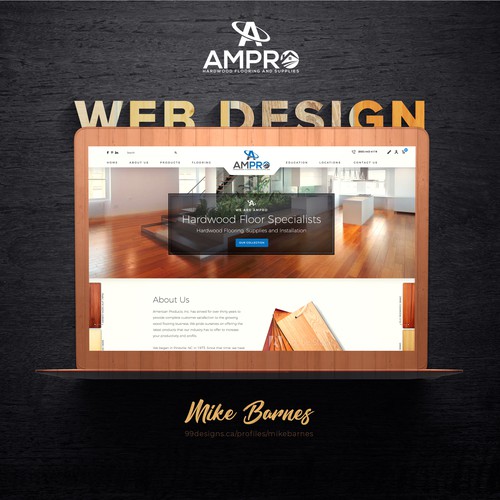 Floor design with the title 'Hardwood Flooring'