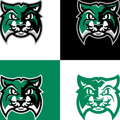 Team logo with the title 'bold bobcat mascot head'