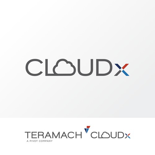Cloud logo with the title 'Bold logo winner for Cloudx'