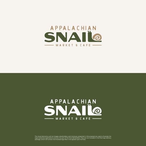 Merchant logo with the title 'Appalachian Snail Logo'
