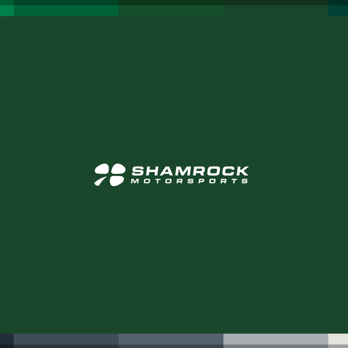 Motorsport design with the title 'Shamrock Motorsports Logo Design'