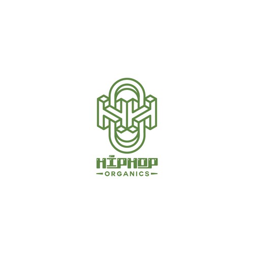 Modern logo with the title 'HIP-HOP ORGANICS'