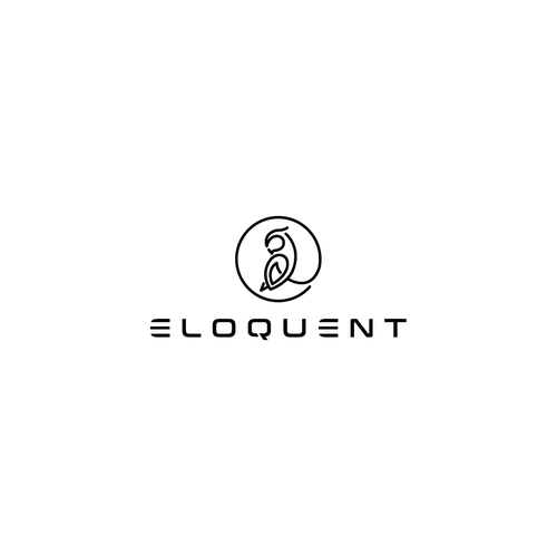 Pictogram logo with the title 'Logo design in line art style'