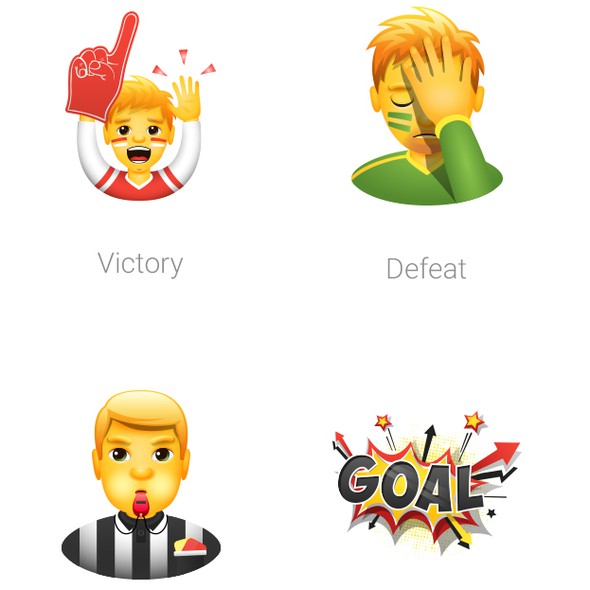 Smile illustration with the title 'Set of Sports Emoji'