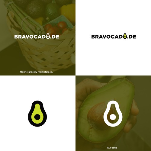 Fruit brand with the title 'Avocado Fruit Logo'
