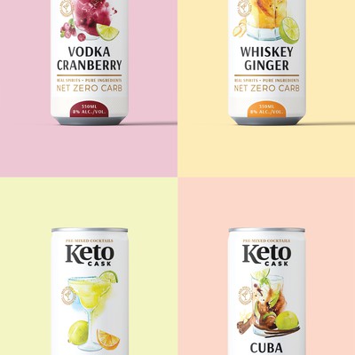 Label design for Keto Cask drinks