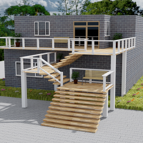 Stair design with the title 'Stairway solution'