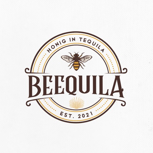 Liquor logo with the title 'Beequila'