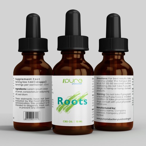 White background design with the title 'Minimalis drop bottles label design'