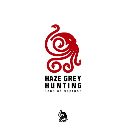 Fishing hook design with the title 'Kraken Logo / Octopus Logo'