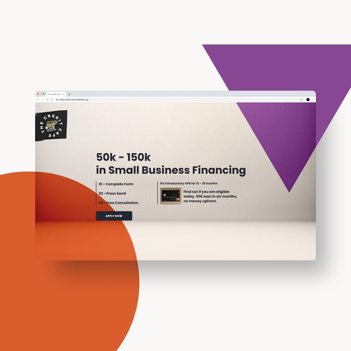 Theme design with the title 'The Credit Cafe - Wordpress Website'