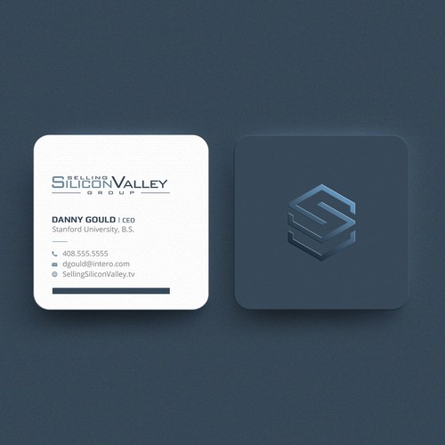 Spot UV design with the title 'Luxury Real Estate Company Business Card'