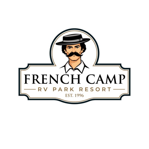 Logo with the title 'French Camp'