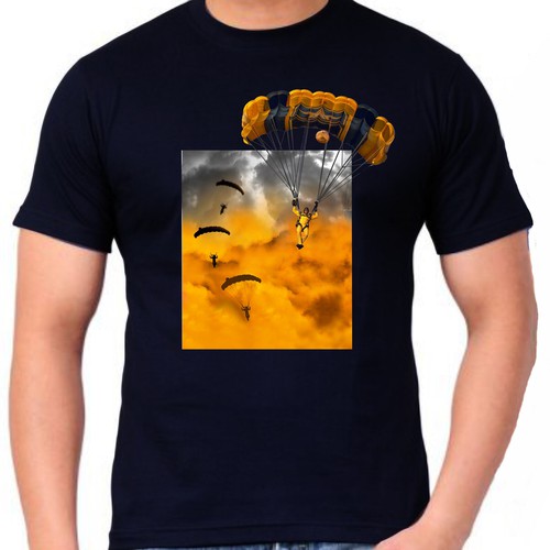 Skydiving design with the title 'tshirt'