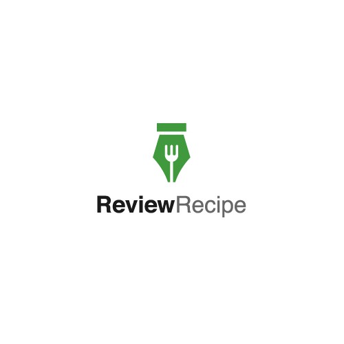 Fork design with the title 'Review Recipe Logo'