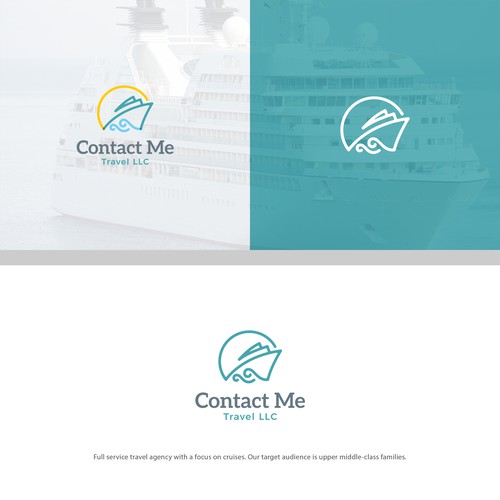 Cruise ship logo with the title 'Logo concept for Contact Me'