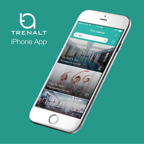 IOS 7 design with the title 'iPhone App Design'