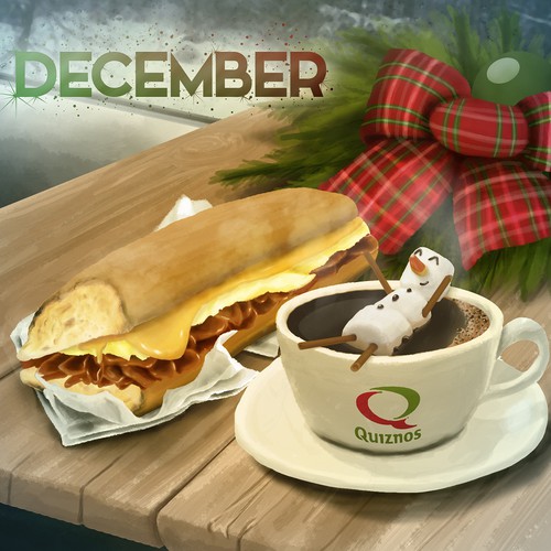 Sandwich illustration with the title 'illustration for calendar'