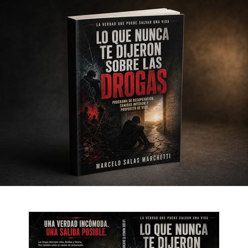 Red book cover with the title 'Book Cover Design - Contest Proposal'