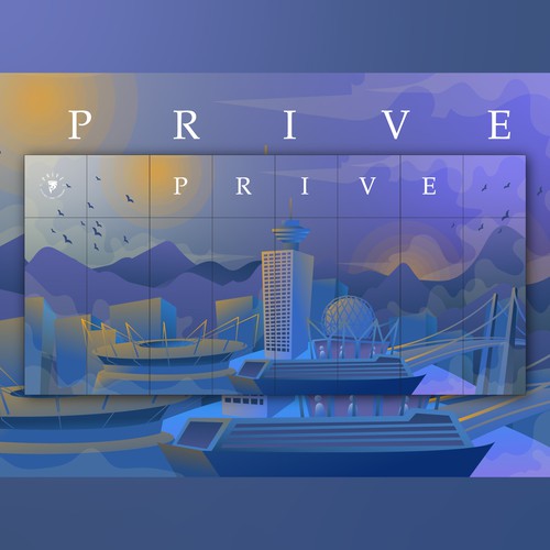 Mural design with the title 'Mural Flat Design Vancouver'