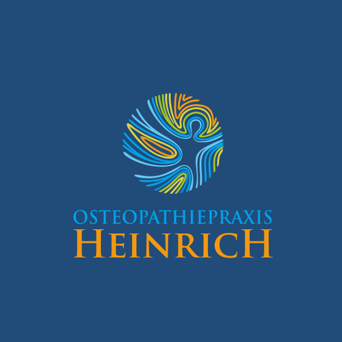 Human figure logo with the title 'Logo osteopathiepraxis heinrich'