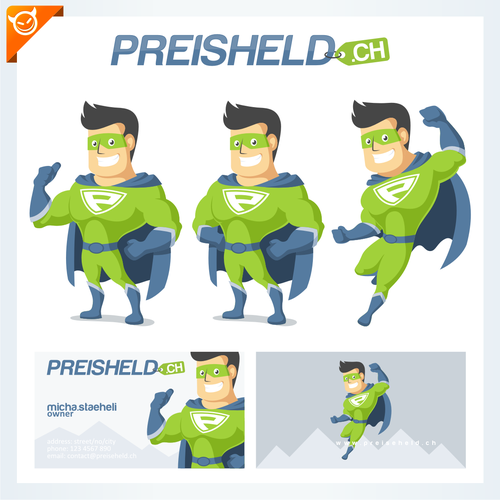 Heart design with the title 'super hero character design'