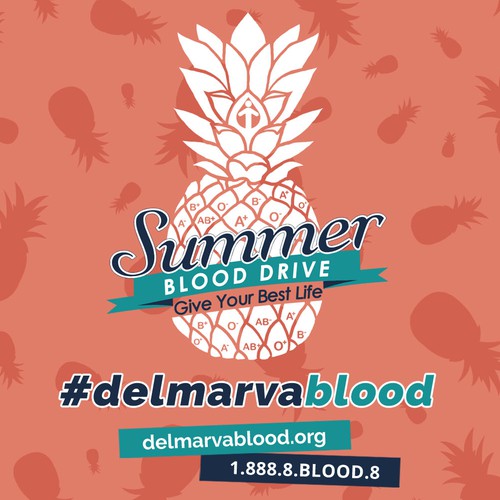 Non-profit design with the title 'Summer Blood Drive Social Media Pack '